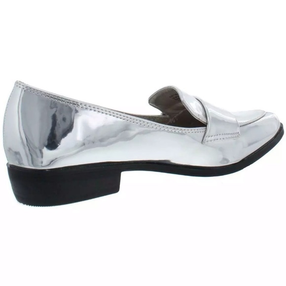 Bar III Patent Silver Loafers - Picture 2 of 7